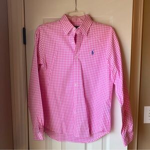 EUC Ralph Lauren Sport - Gingham Pink - Sz 10